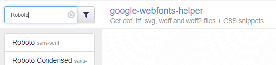 alt=“Google webfonts filter”