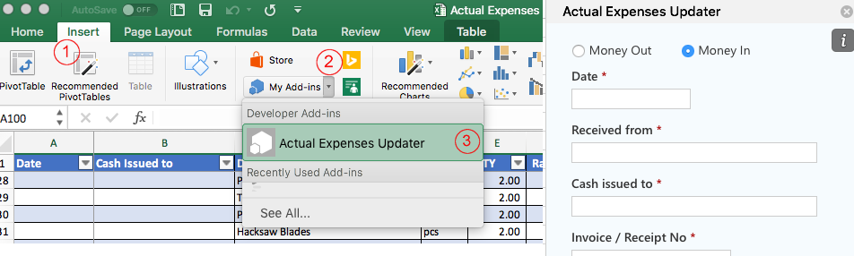 reload excel for mac