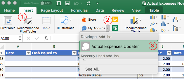 excel for mac add ins