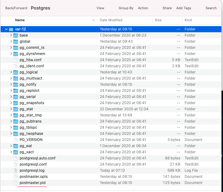postgres.app bin folder has no .profile file