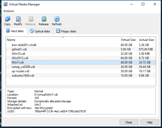 alt=&lsquo;VirtualBox Virtual Media Manager&rsquo;